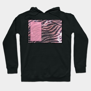 Photographic Image of Pink Zebra Sequins Hoodie